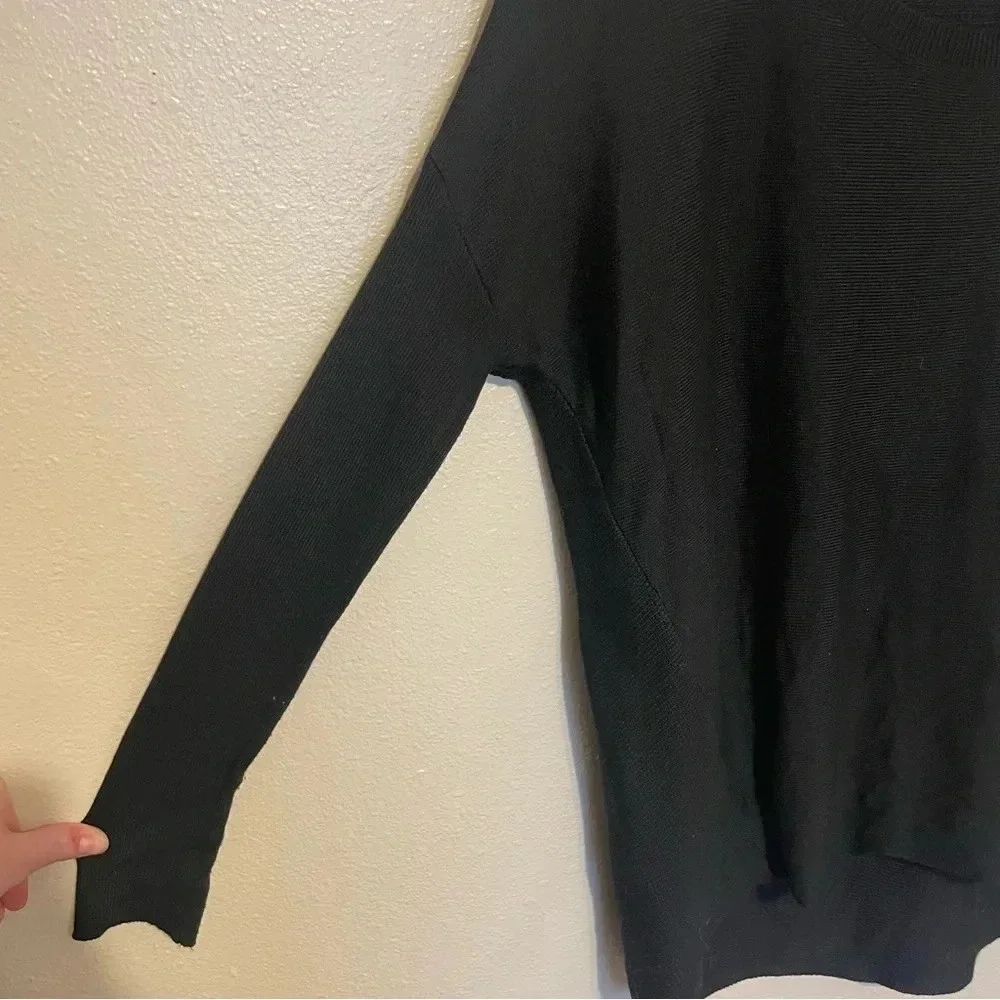 Poof Sweater Womens Long Sleeve Casual Black Size Small Oversized Free People